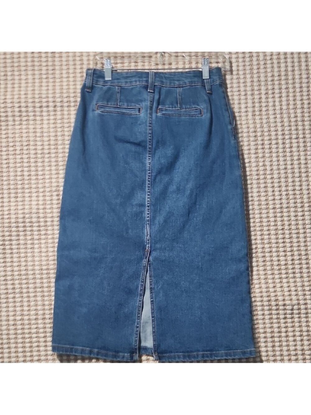 Time and Tru Denim Skirt with Button Detail - Picture 3 of 4
